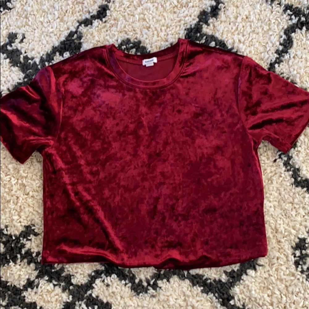 Garage crop top, size small. Red